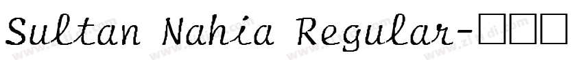 Sultan Nahia Regular字体转换